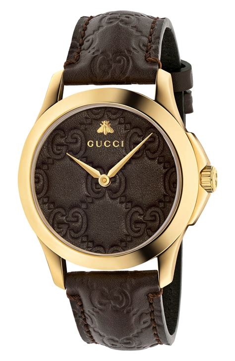 leather gucci watches for men|Gucci watches original price.